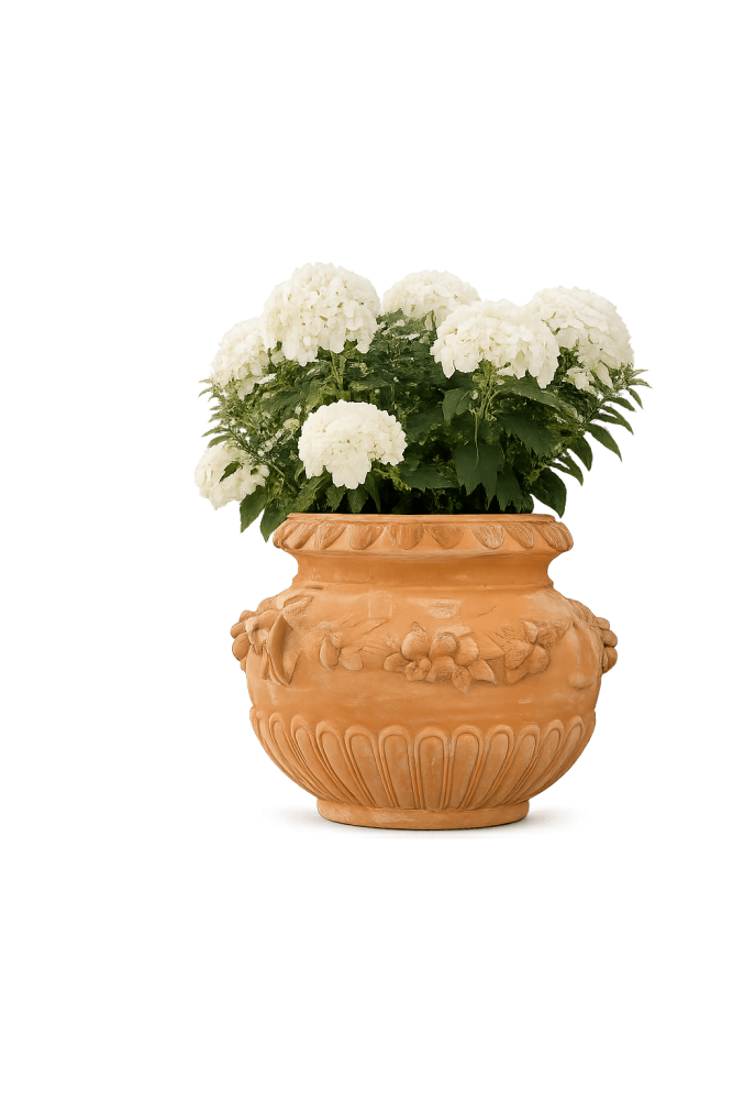 Preview: Pot en terre cuite d’Impruneta décoré